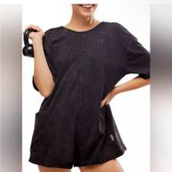free people movement Pants - FP Movement by Free People Hotshot Black Romper size small